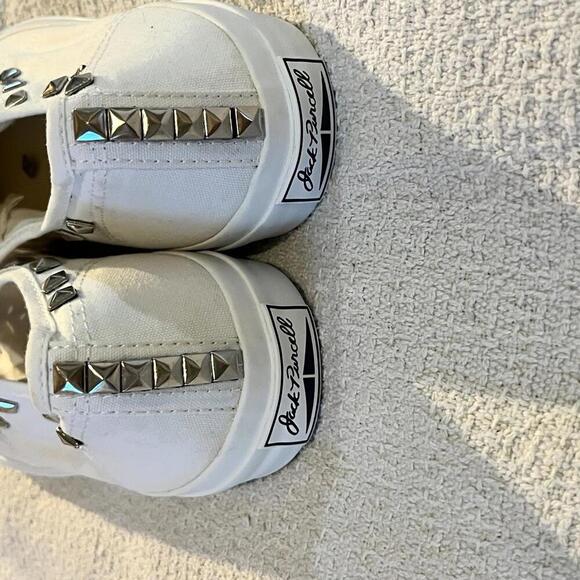 Hard to Find Women’s White Jack Purcell Studded Converse Size 8 - Picture 3 of 9